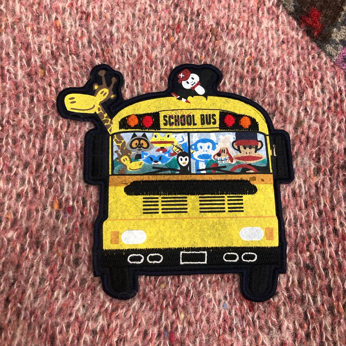 폴프랭크 울 스쿨버스 핑크 니트 상품이미지2