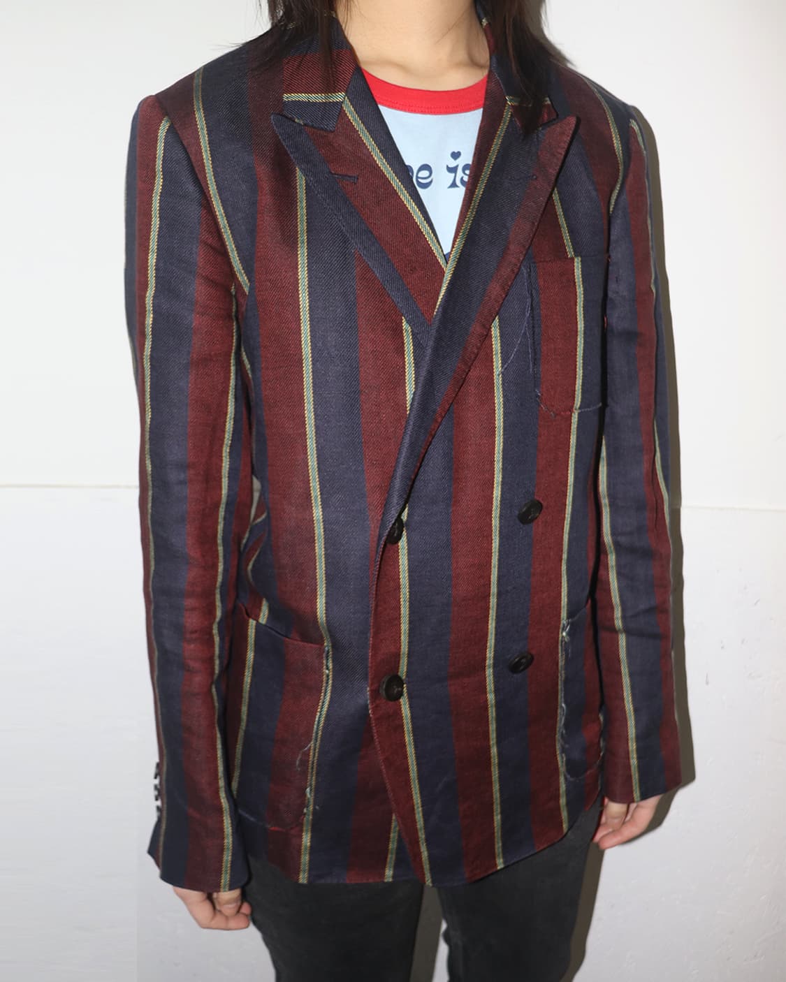 존 로렌스 설리반 스트라이프 린넨 블레이저 상품이미지3