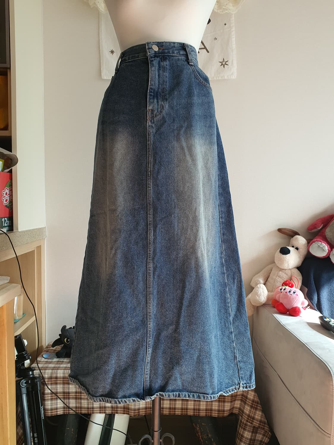 [빈티지] 청 데님 롱 스커트 상품이미지1