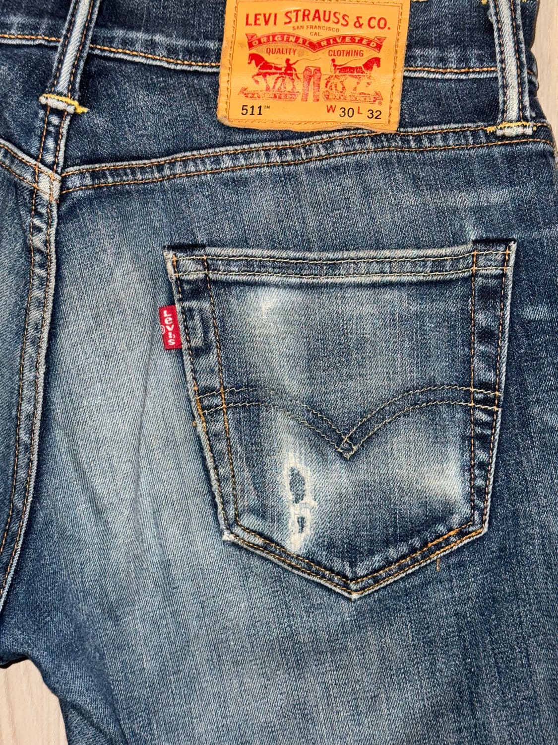 Levi’s vintage 511 distressed denim 상품이미지4