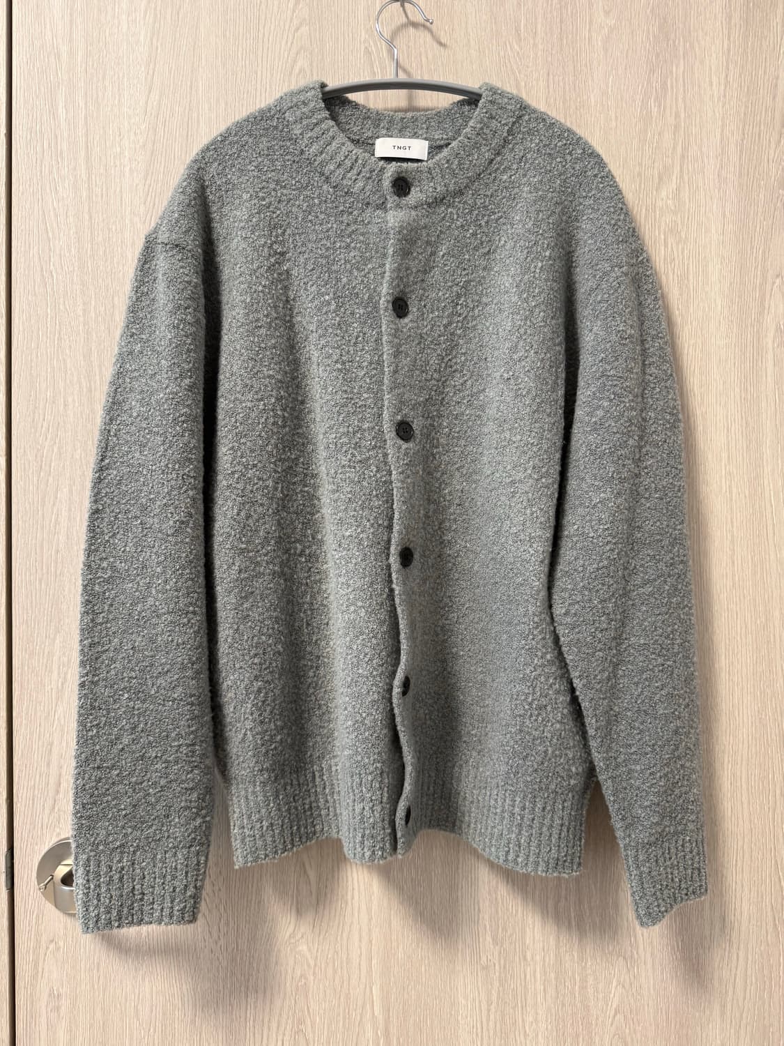 TNGT 라운드넥 가디건 그레이 100 상품이미지6