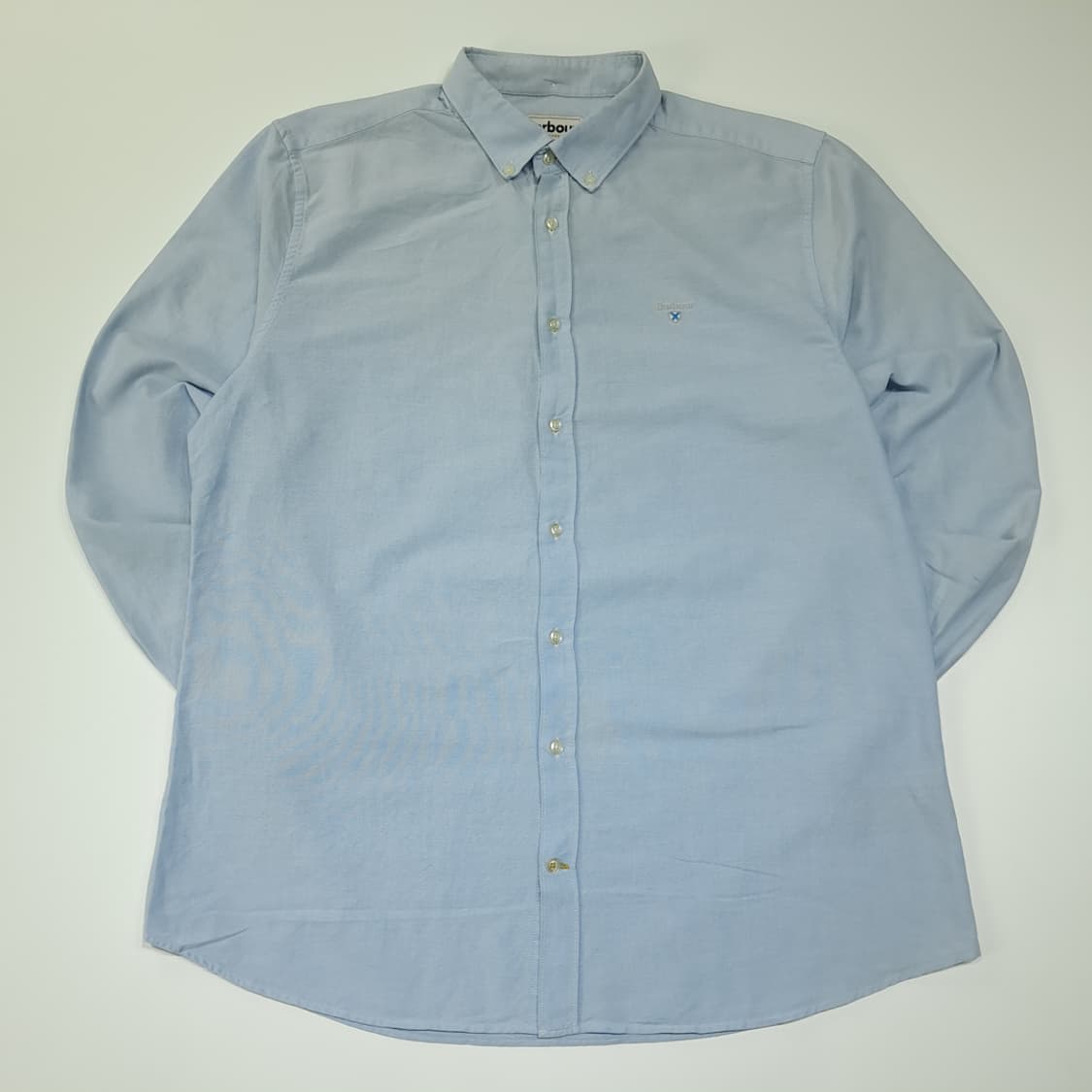 CL771 L 바버 코튼 버튼다운 클래식 블루 셔츠 남방 상품이미지1