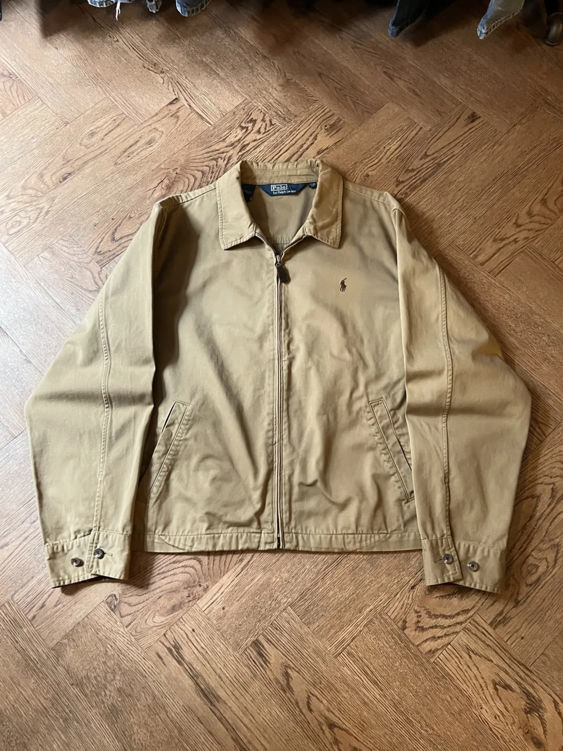 [XL]폴로 랄프로렌 체크 디테일 베이지 베이포트 자켓 상품이미지1