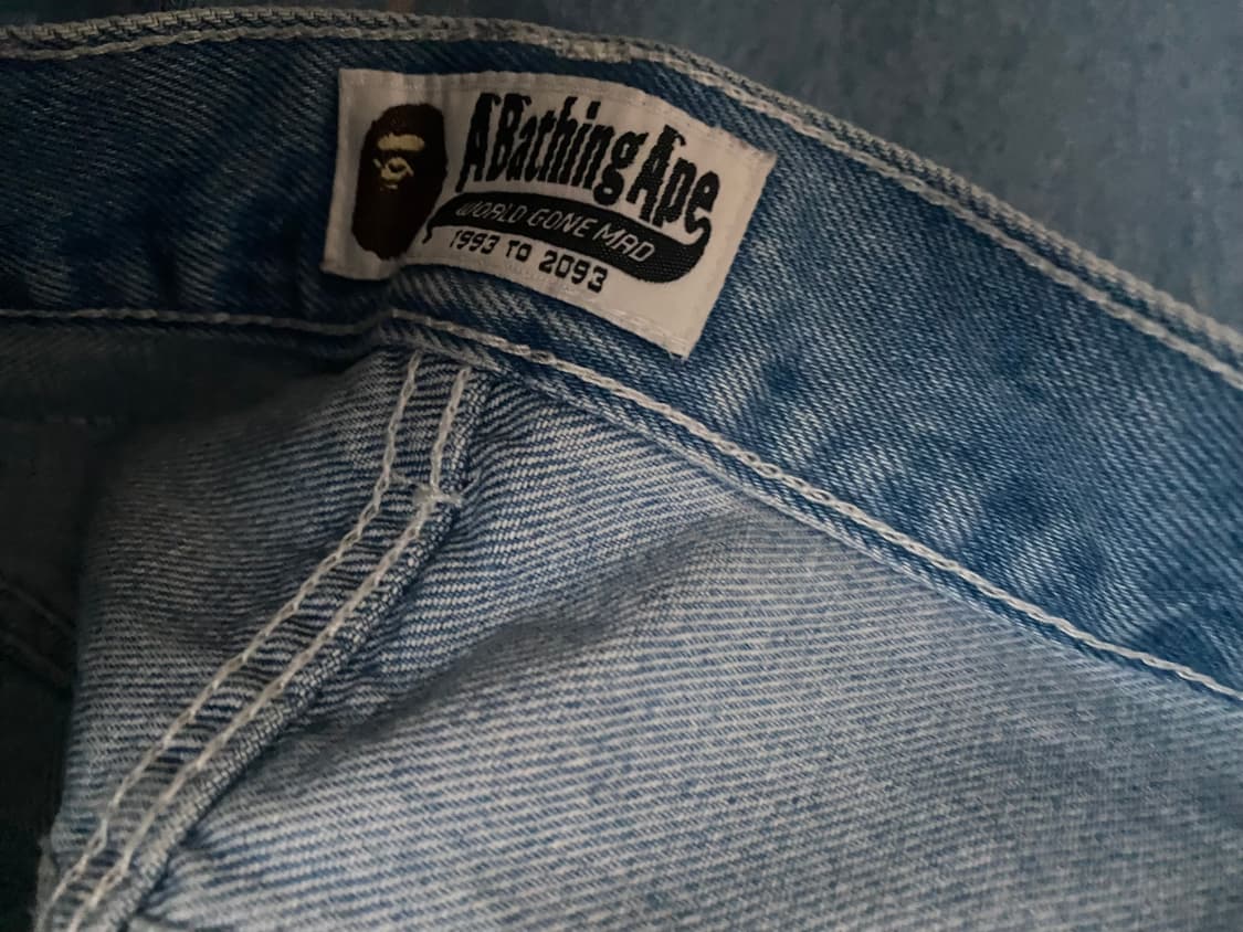 [정품] 새상품급 베이프 스타패치 데님 청바지 팬츠 상품이미지5
