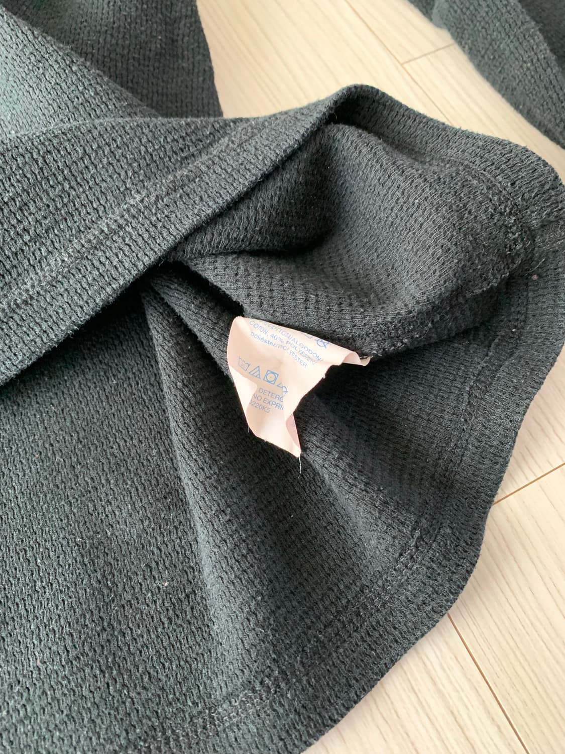 폴로 랄프로렌 블랙 와플 롱 슬리브 XL 상품이미지4