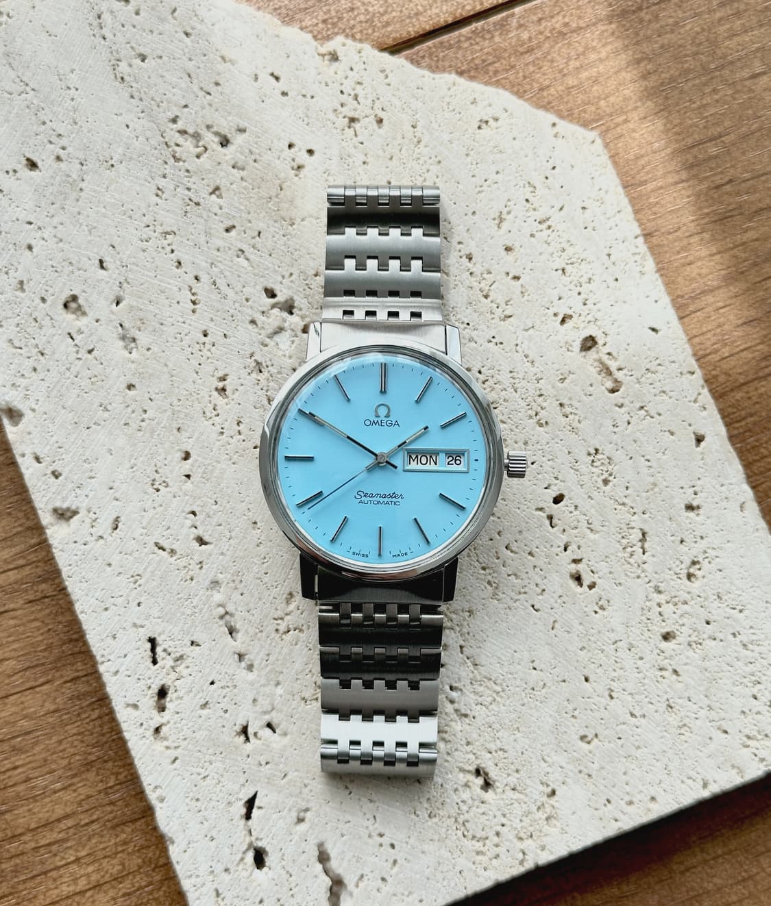 정품 오메가 씨마스터 뻐뻐시 터키블루 오토매틱 시계 상품이미지2