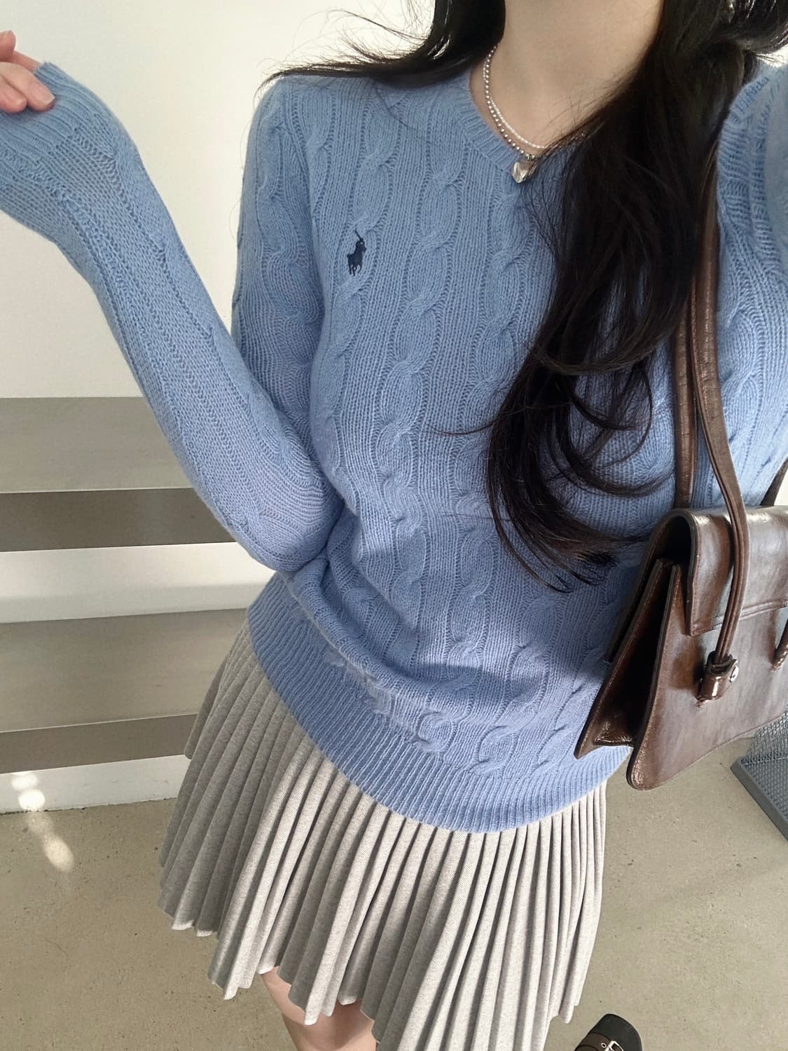 폴로 랄프로렌 울 캐시미어 케이블 니트  상품이미지7