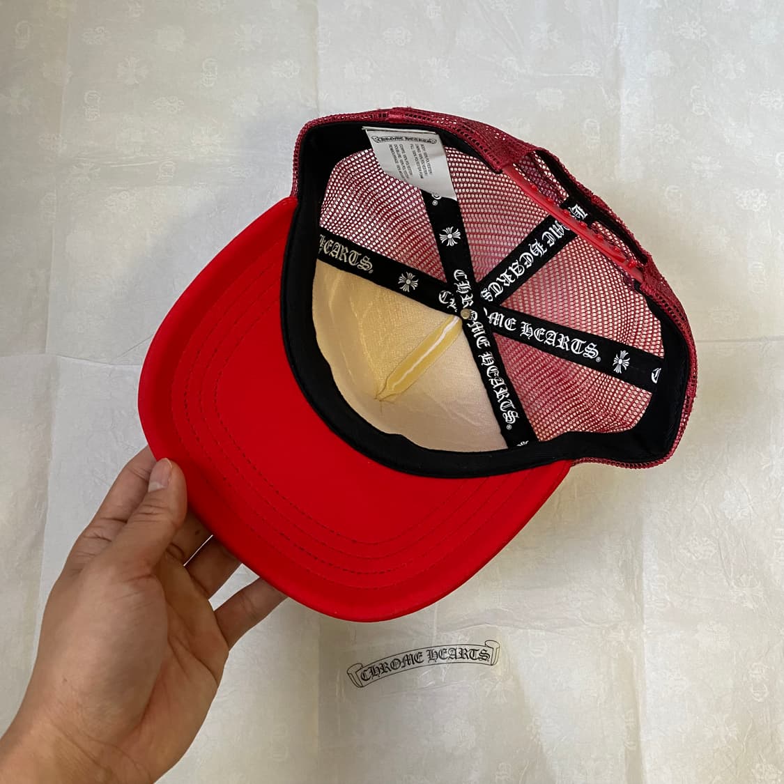 [Free] 크롬하츠 매티 보이 섹스 레코드 로고 트러커햇 레드 화이트 상품이미지5