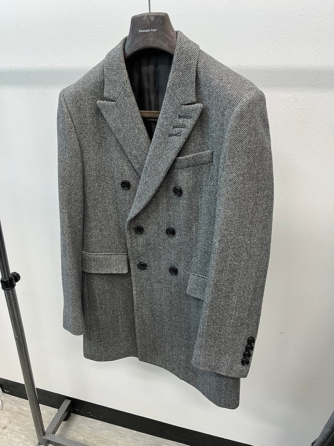 95) 레노마 헤링본 캐시미어 코트  상품이미지1