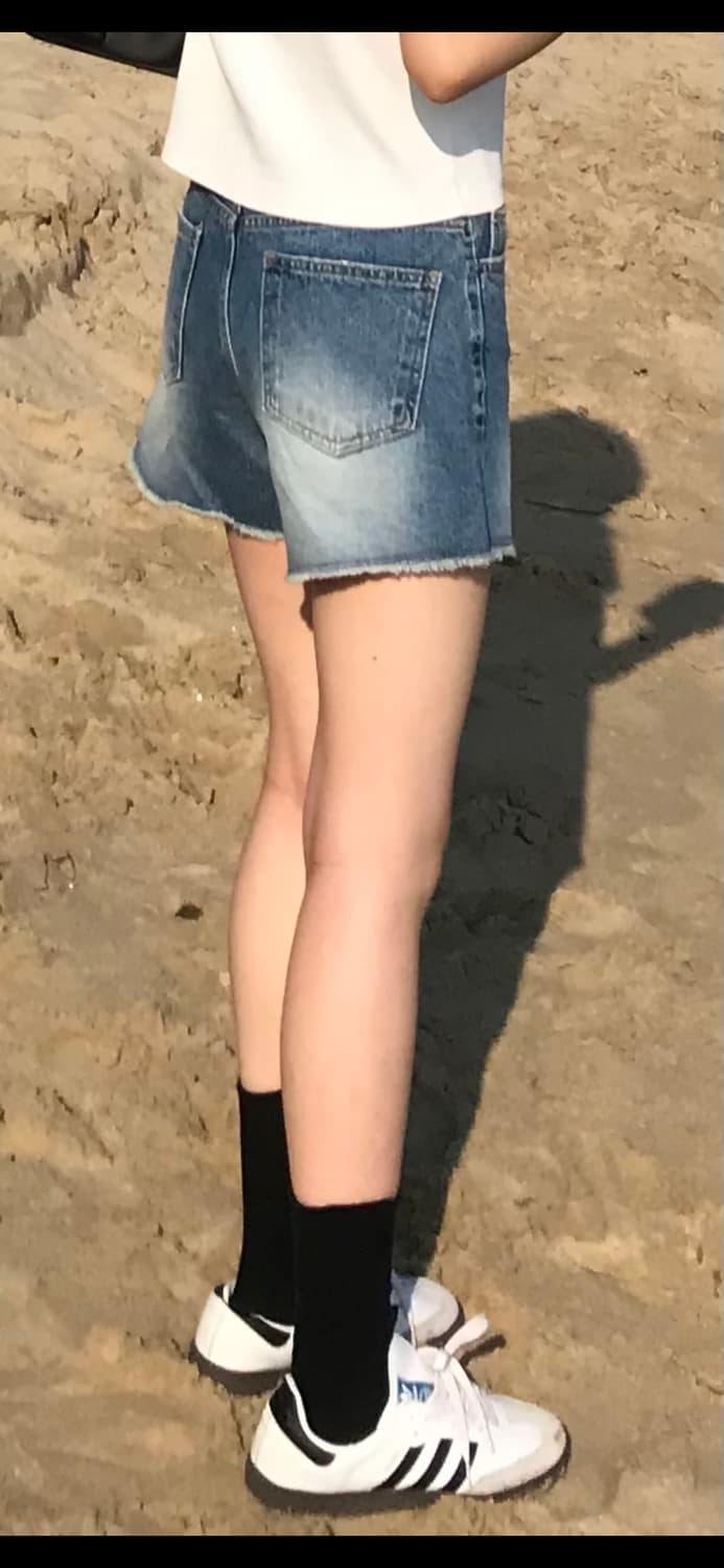 데님/래더 반바지 상품이미지5