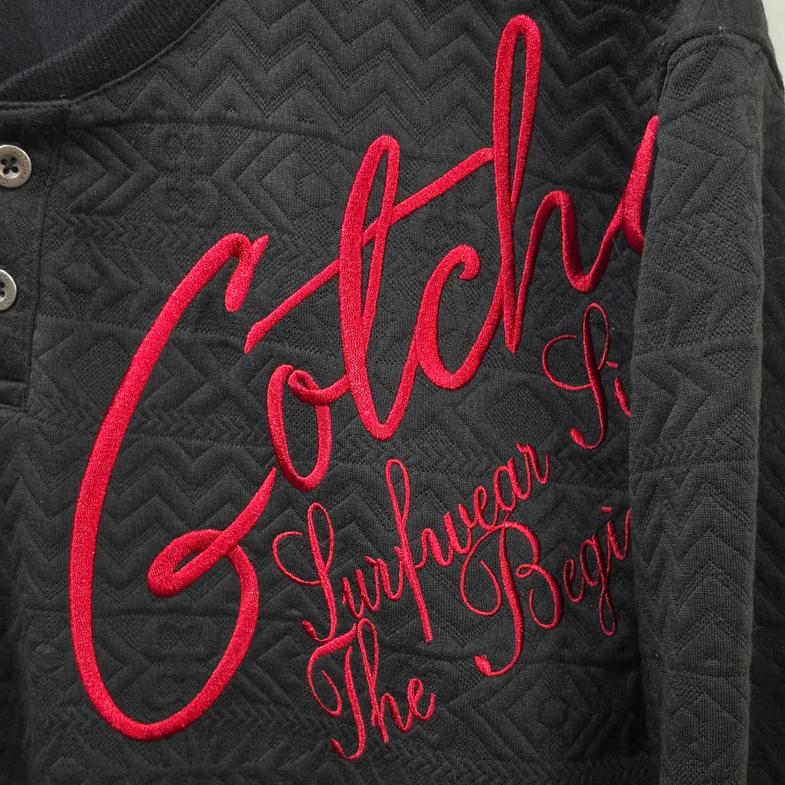 GOTCHA 레터링 자수 롱슬리브- XL 상품이미지3