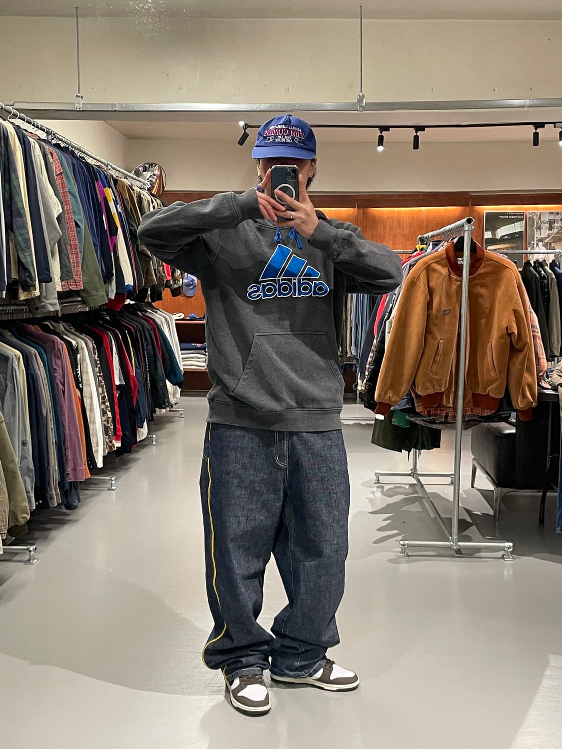 아디다스 빅로고 후드 집업   상품이미지6