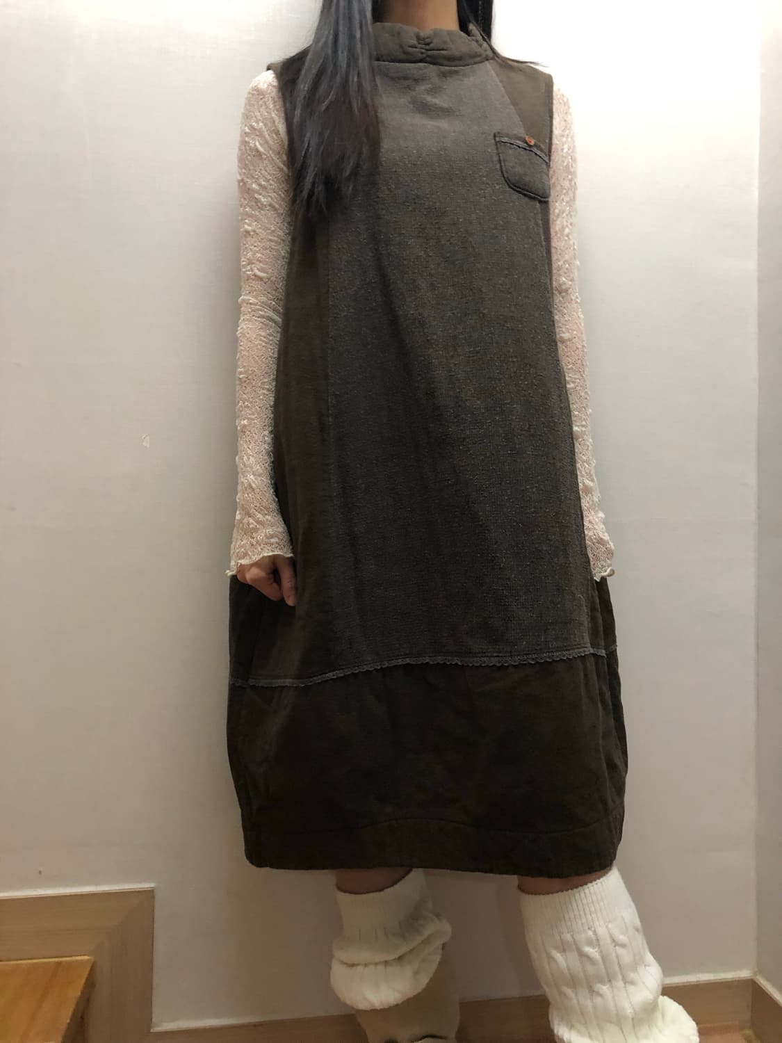 빈티지 다크 브라운 롱 스커트 상품이미지9