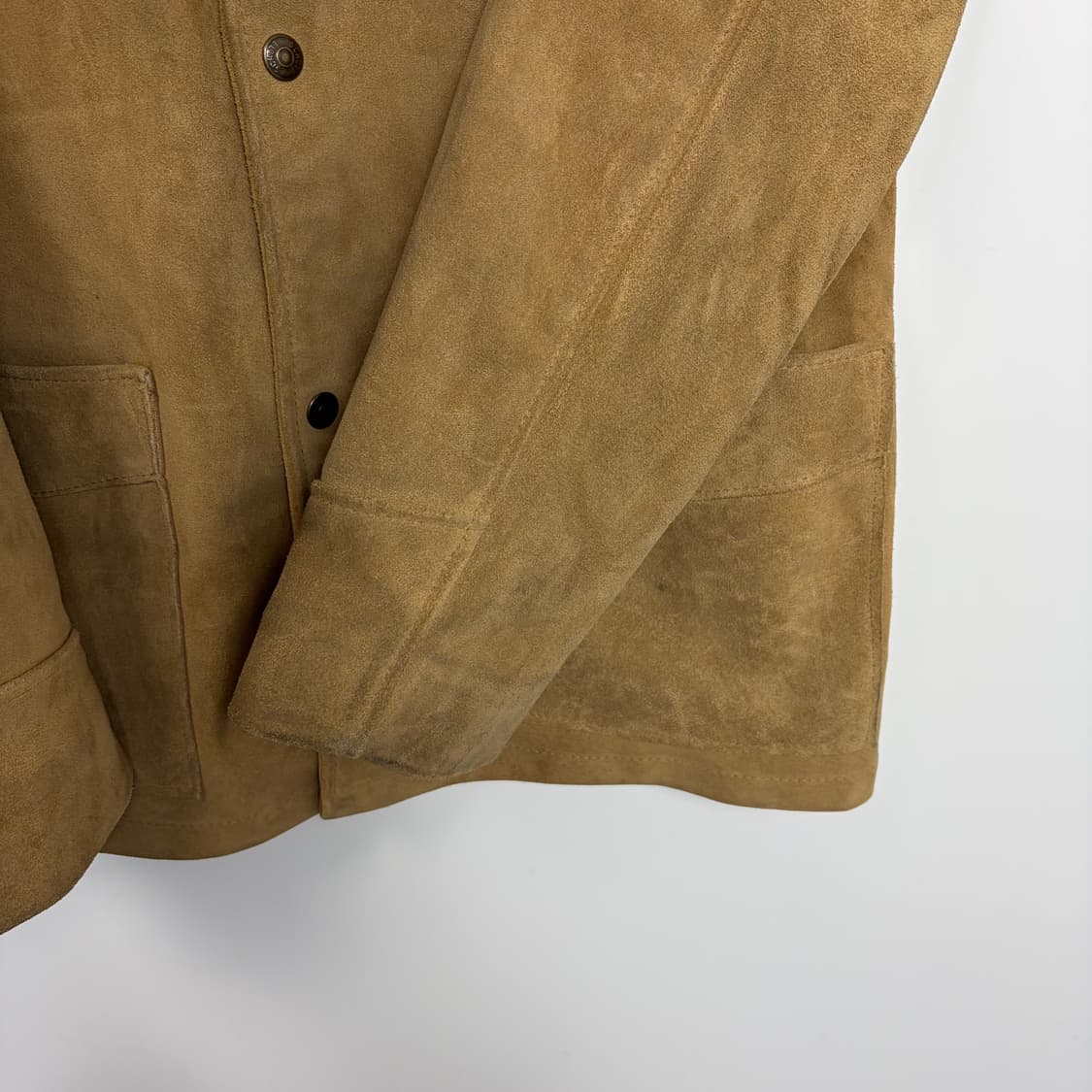 쇼트 스웨이드 가죽 랜치 코트 자켓 상품이미지7