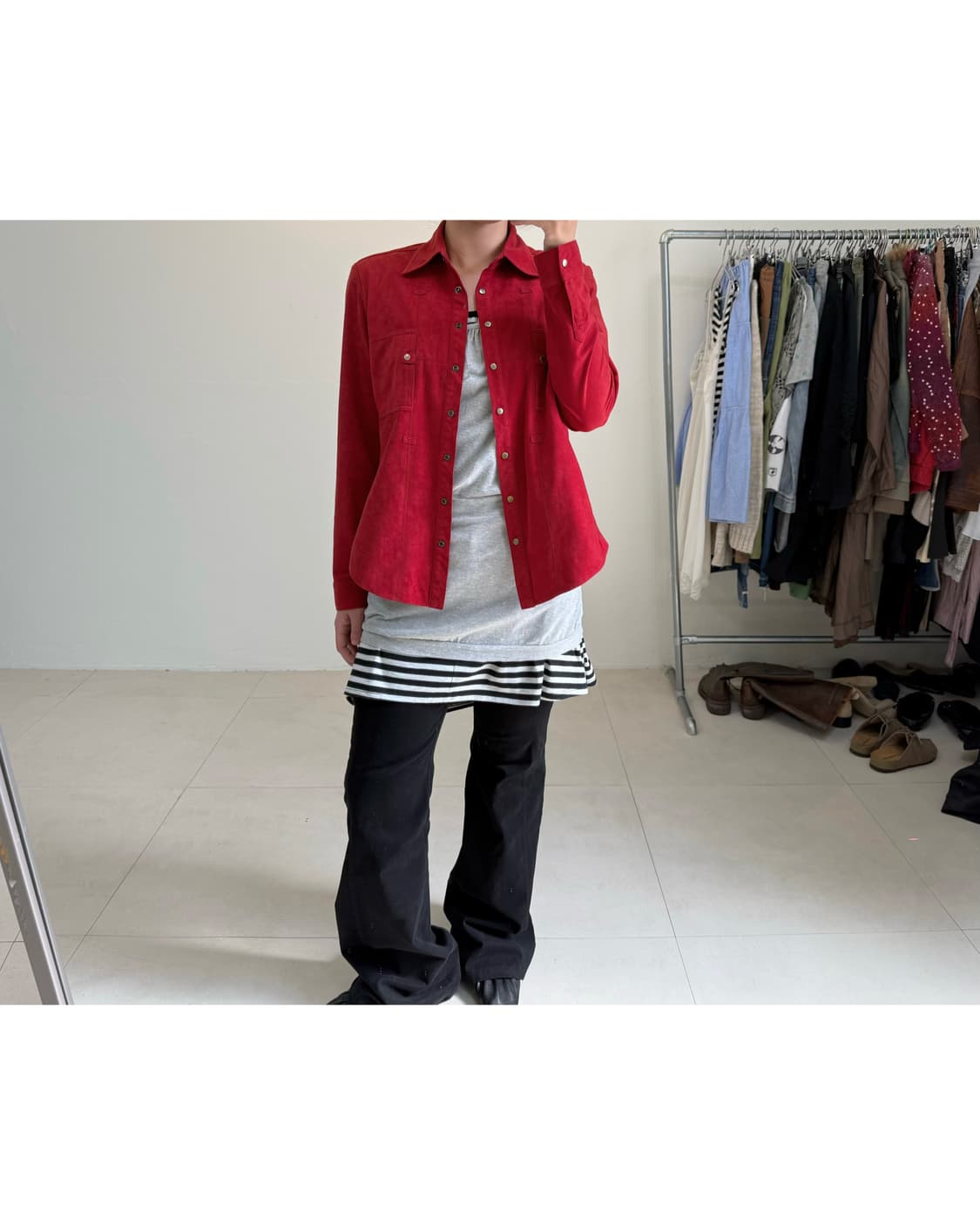 빈티지 스웨이드 셔츠 상품이미지2