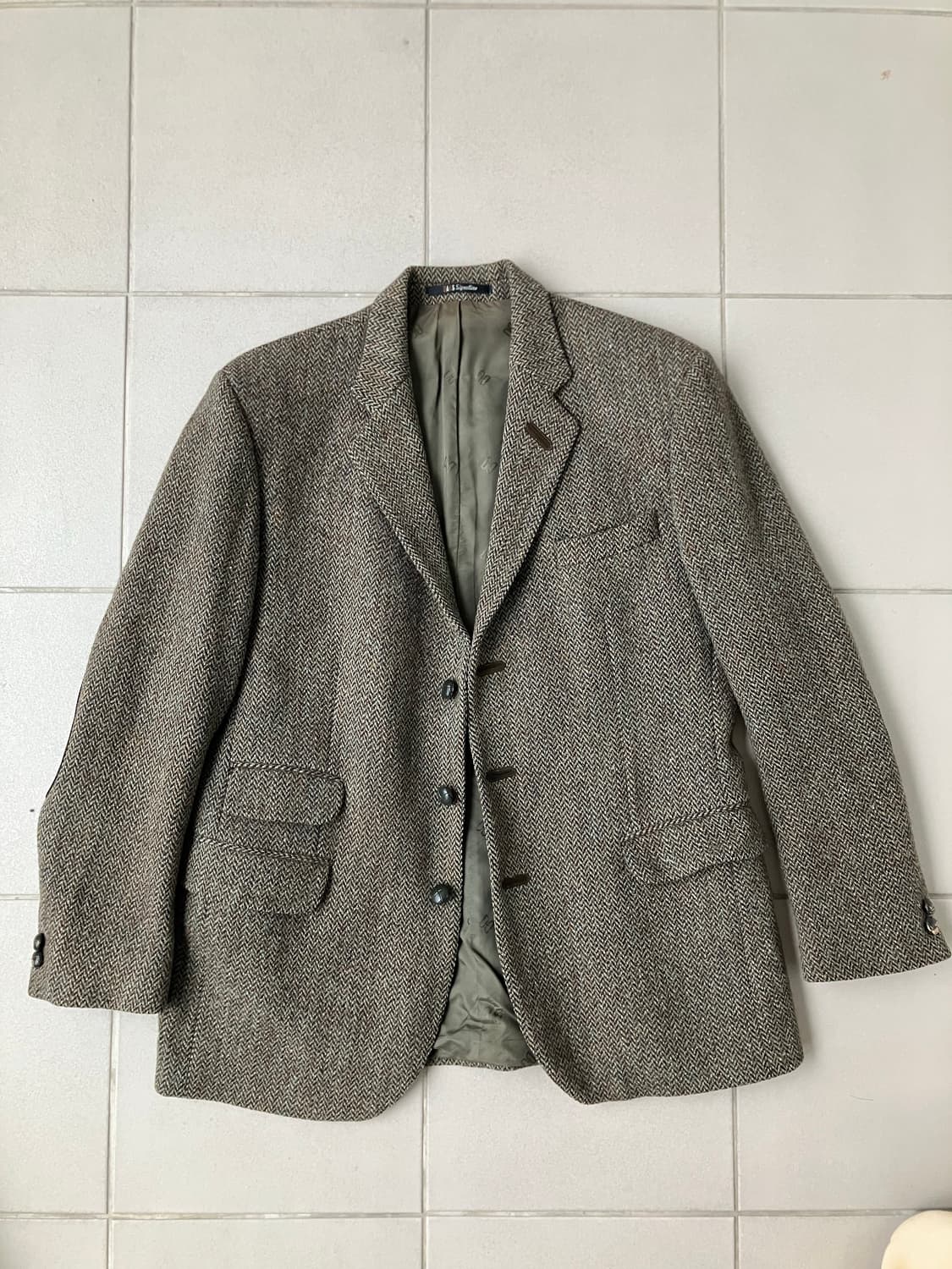 Daks 닥스 해리스트위드 엘보우패치 자켓 블레이저 상품이미지1