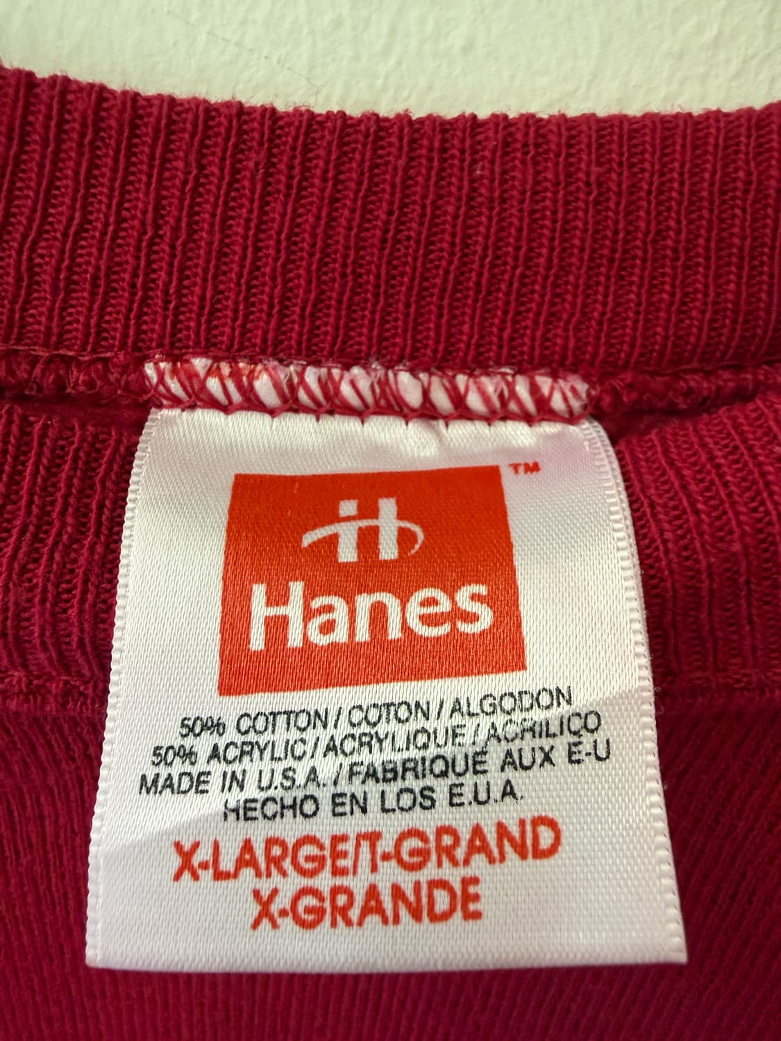 [Dead Stock] 🟥 90's Hanes 50/50 맨투맨 XL 상품이미지2