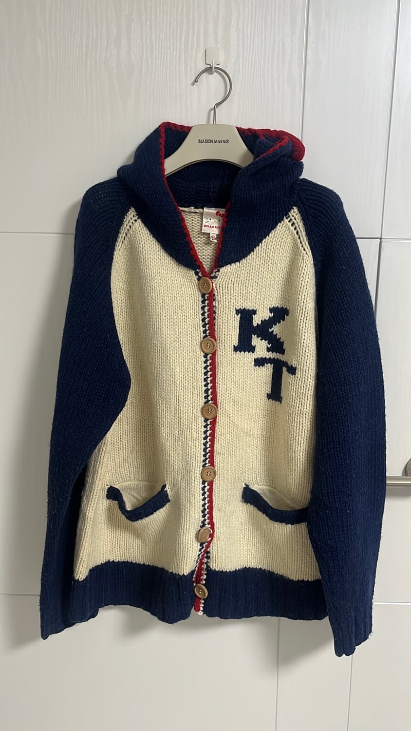 헬로키티 니트 후드 코위찬가디건 3L (44-77 ) 정품 상품이미지1