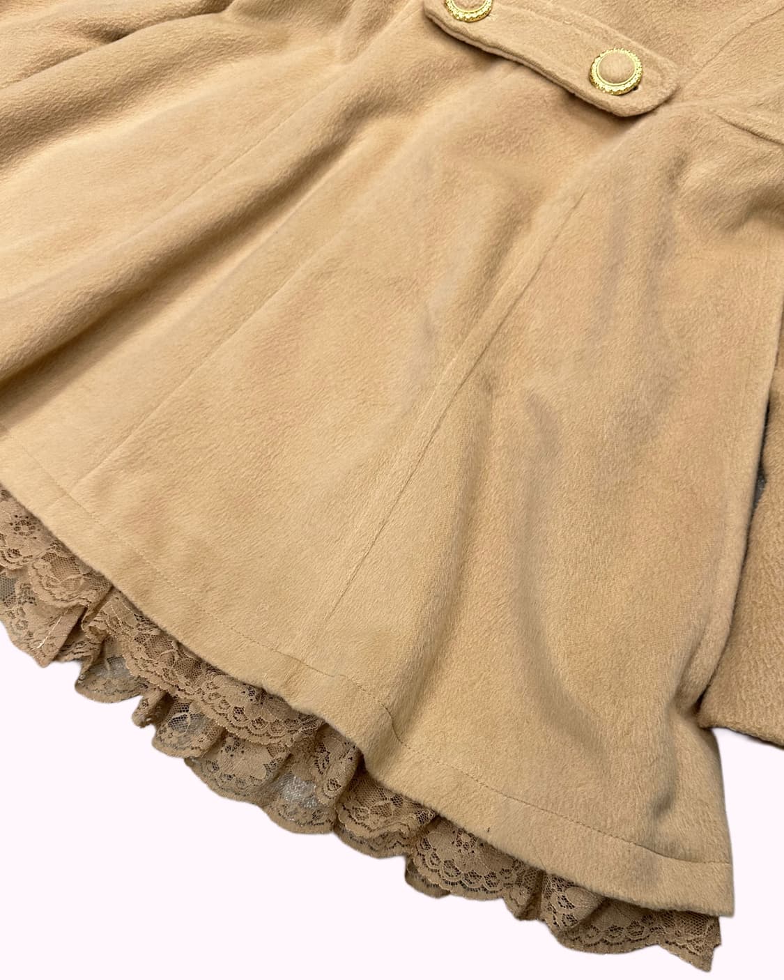 JOKY GAL ribbon detail fur lace coat 상품이미지5