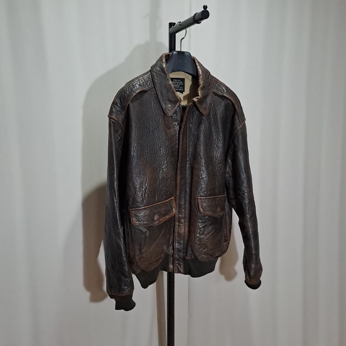 (택포) 아비렉스 A-2 빈티지 가죽 자켓 XL B426 상품이미지3