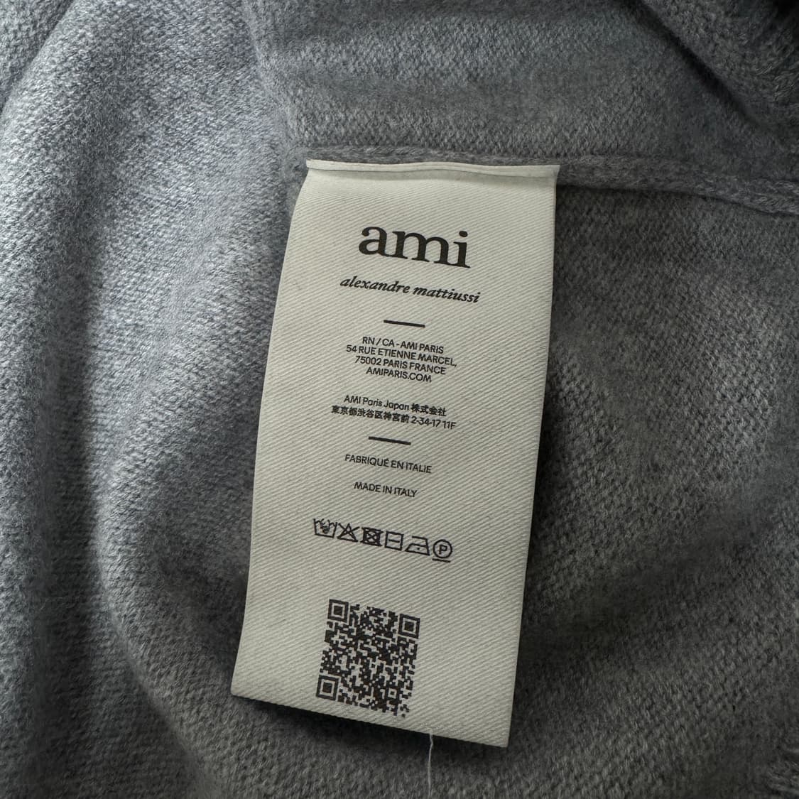 아미 드 꾀흐 그레이 울 캐시미어 터틀넥 니트 스웨터 M 사이즈 상품이미지4