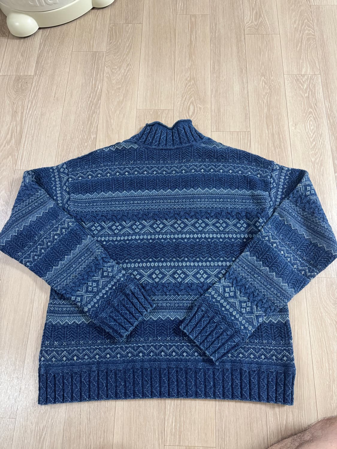 XL RRL 모크넥 블루 인디고 스웨터 상품이미지7