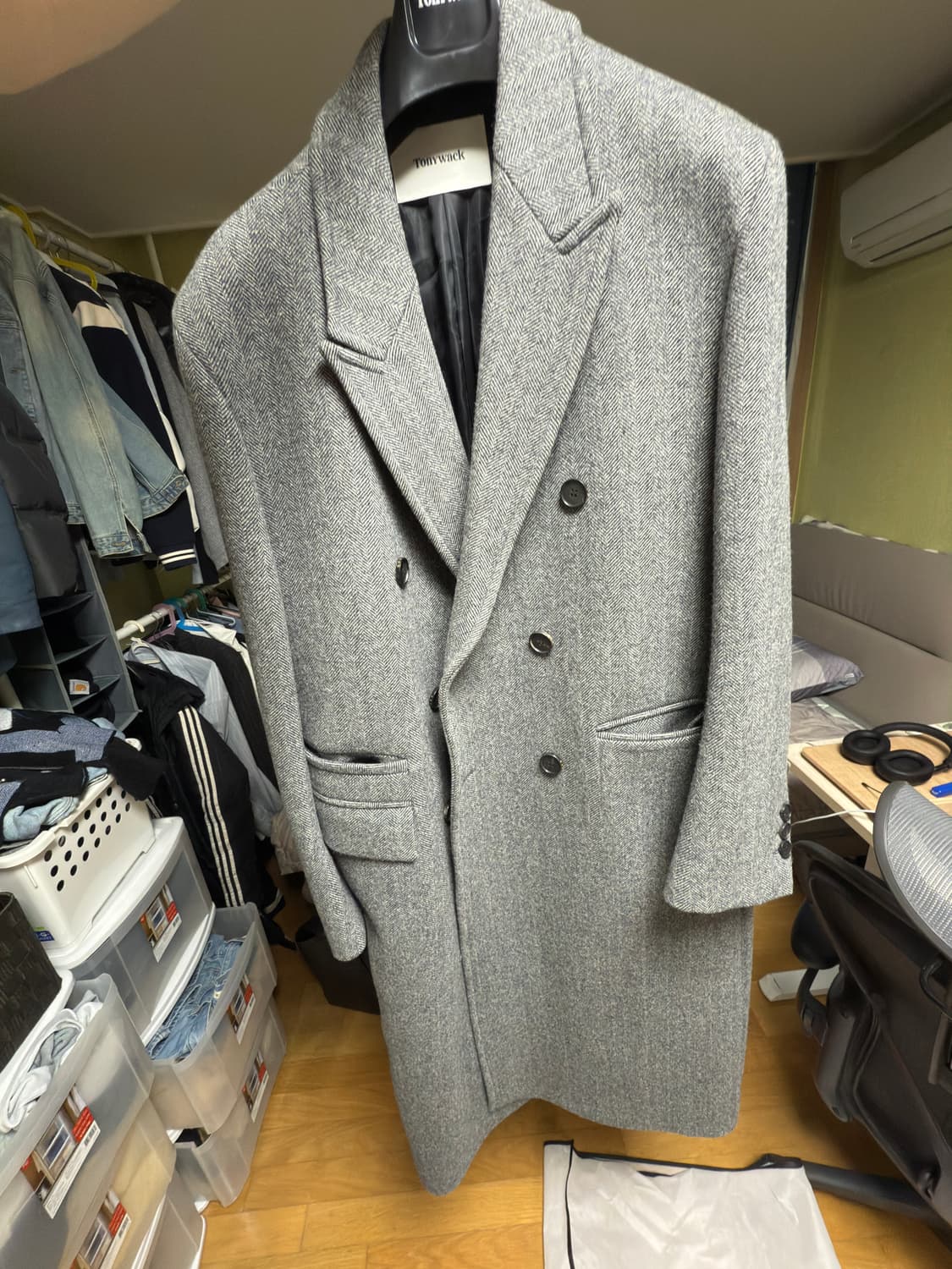 토니웩 헤링본 롱코트 상품이미지1