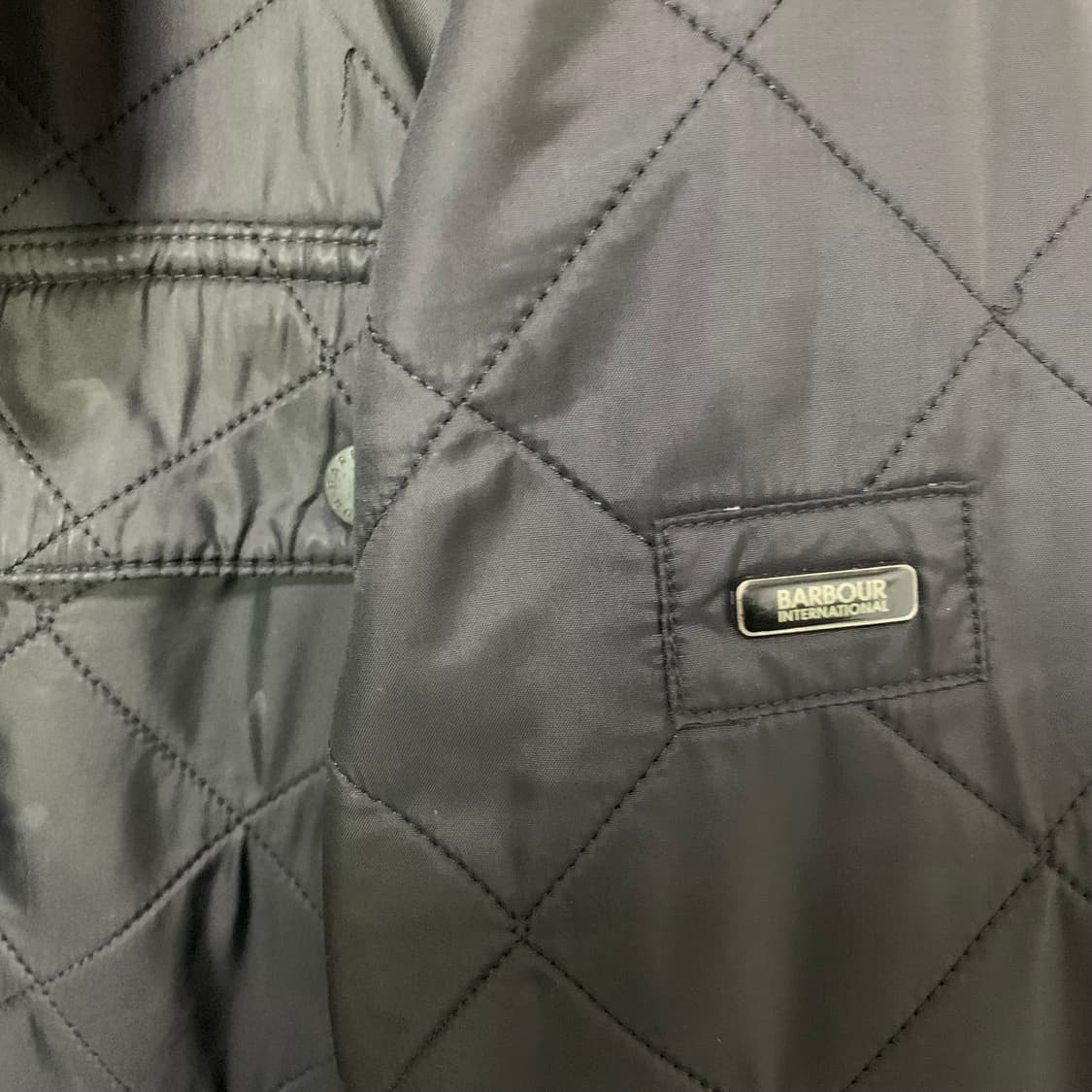 바버 퀼팅 자켓 블랙 빈티지 M 남성 점퍼 상품이미지8