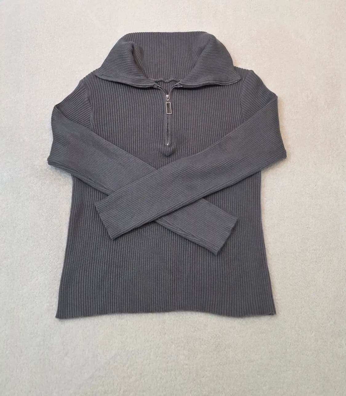 (여성) 골덴 스판 넥카라 숏 크롭 집업 상품이미지7