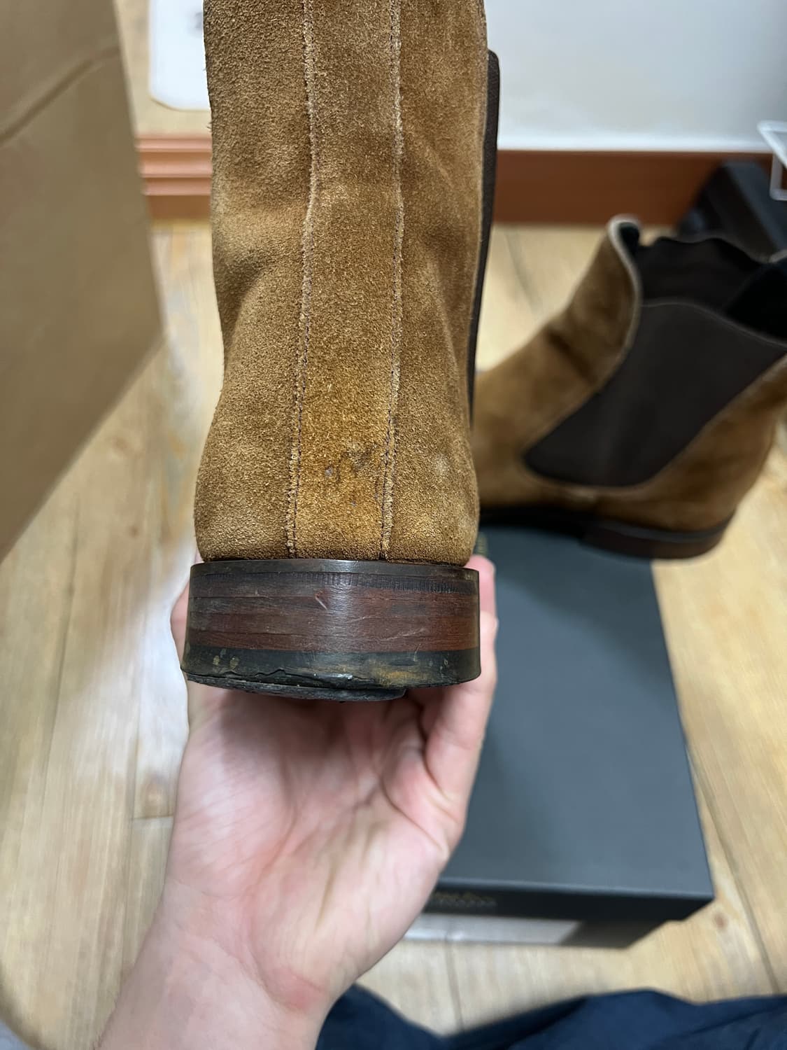 택포9) Loake 로크 미첨 스웨이드 첼시부츠 uk6.5 260 상품이미지4