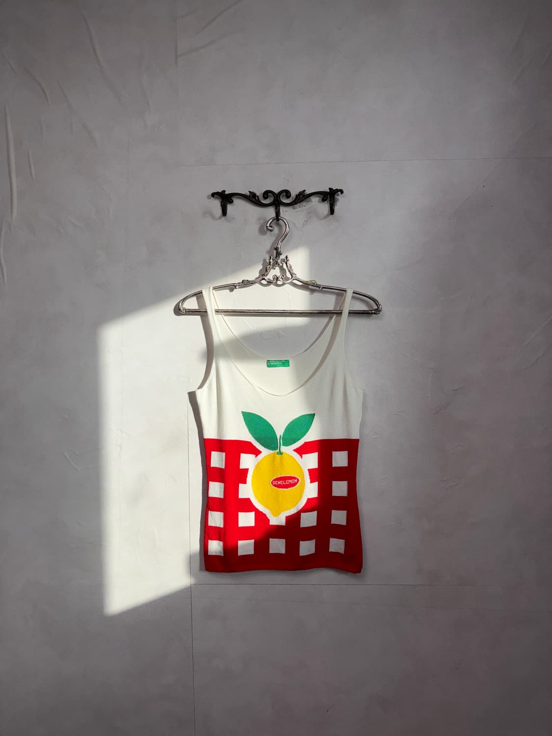 Benetton lemon basket knit sleeveless 상품이미지5