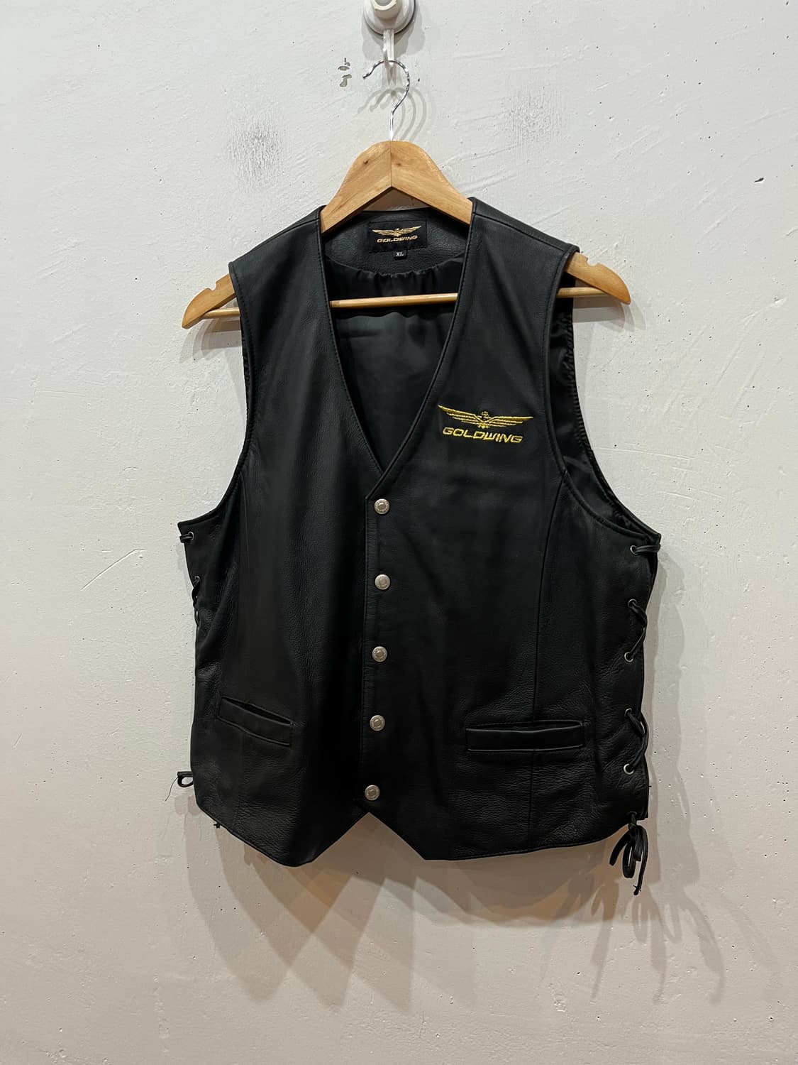 GOLDWING 골드윙 바이커 리얼레더 베스트 조끼 상품이미지1