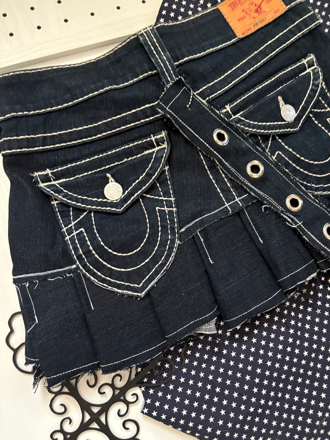 Trulylion Hurt Logo Keyring Denim skirt  상품이미지4