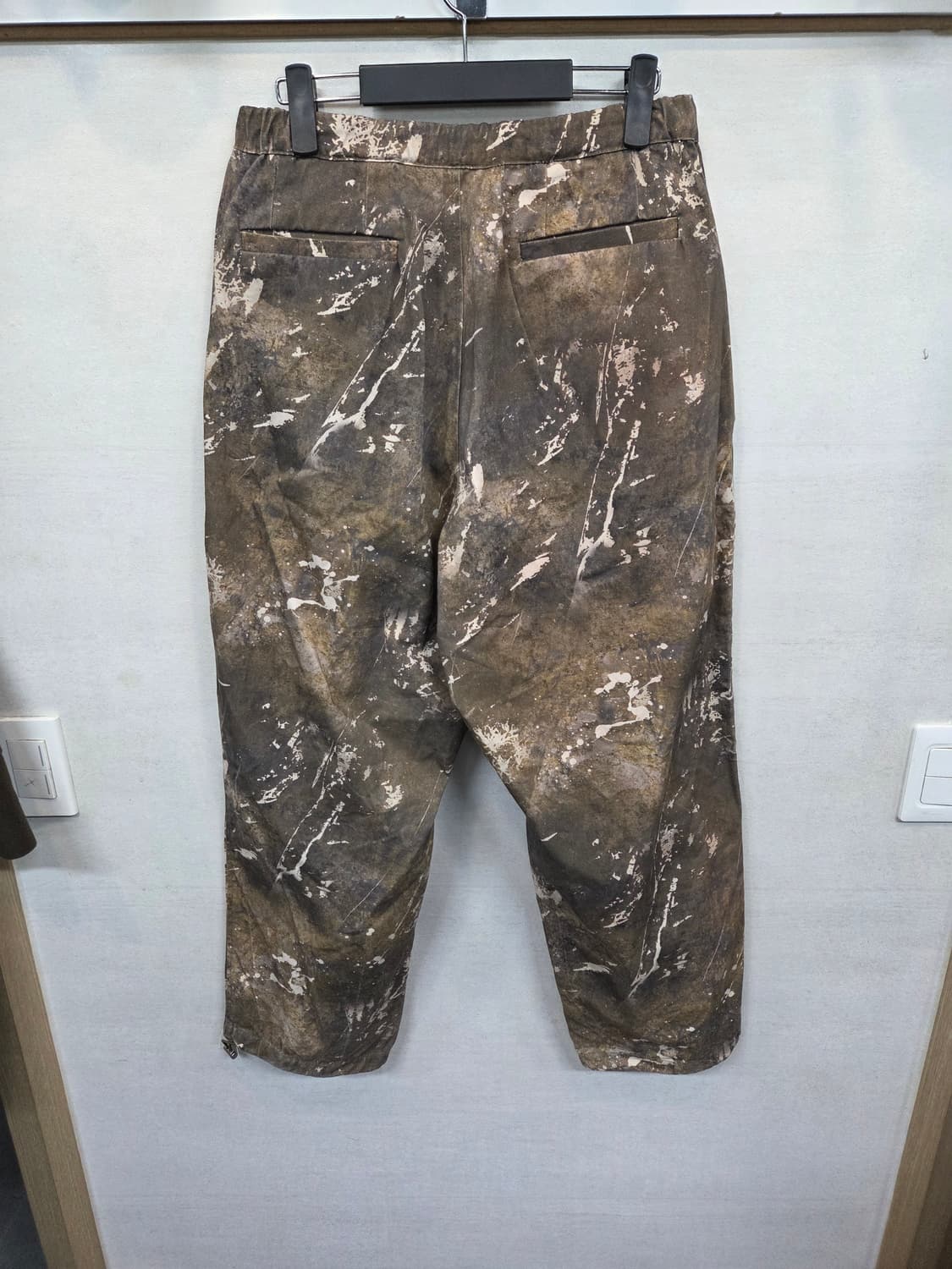 디자인 바이 영민 리얼트리 패턴 투턱 와이드 팬츠 L 상품이미지2