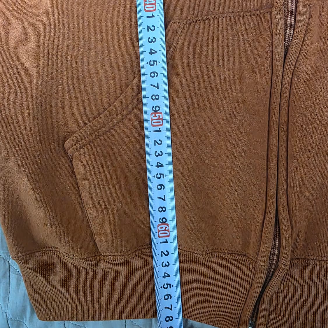 [L] 90s 러셀 애슬레틱 텍사스 후드집업 오렌지 페인팅 상품이미지9