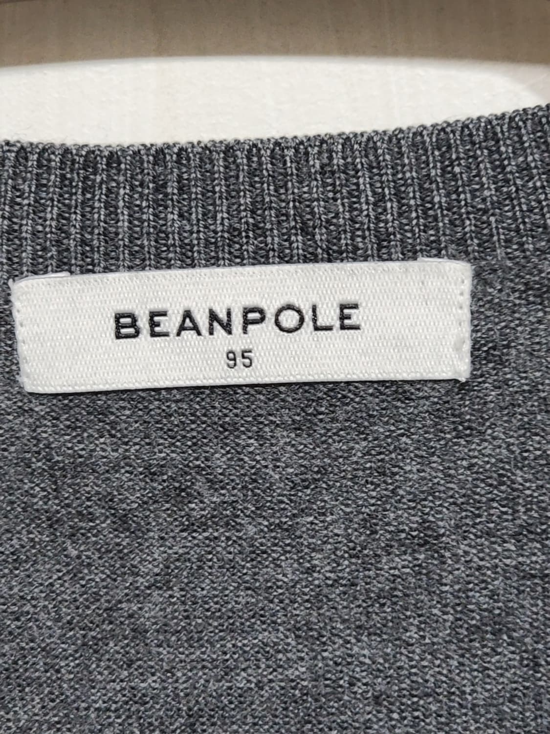 (90) 빈폴 가디건 차콜 브이넥 캐주얼 울 100% 상품이미지3