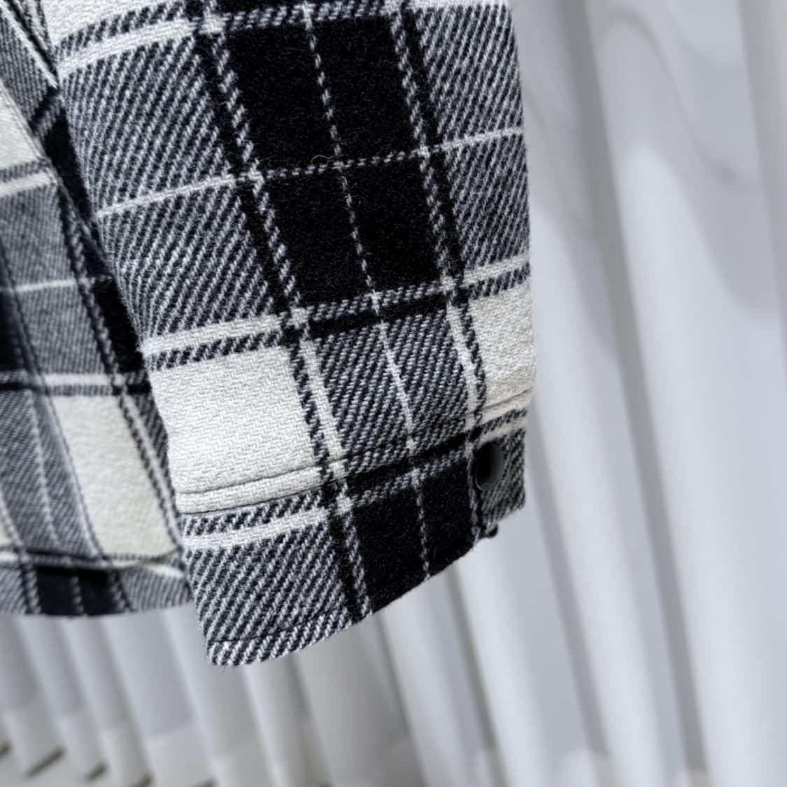 48 / 셀린느 울 체크 셔츠 패딩 로고 자켓 상품이미지6