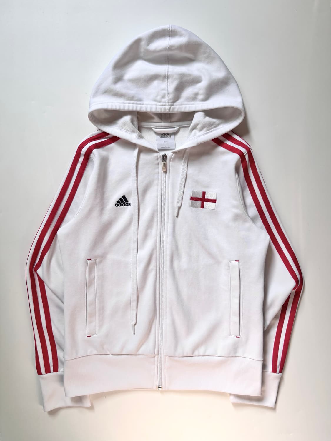 Adidas 아디다스 잉글랜드 화이트-레드 후드 트랙탑 상품이미지2