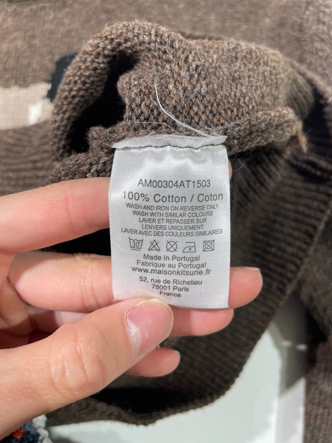 메종 키츠네 딥 브라운 폭스 헤드 풀오버 니트 상품이미지8