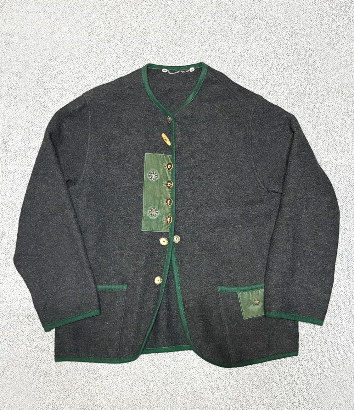 빈티지 에스닉 무드 울 카라리스 가디건 자켓 상품이미지1