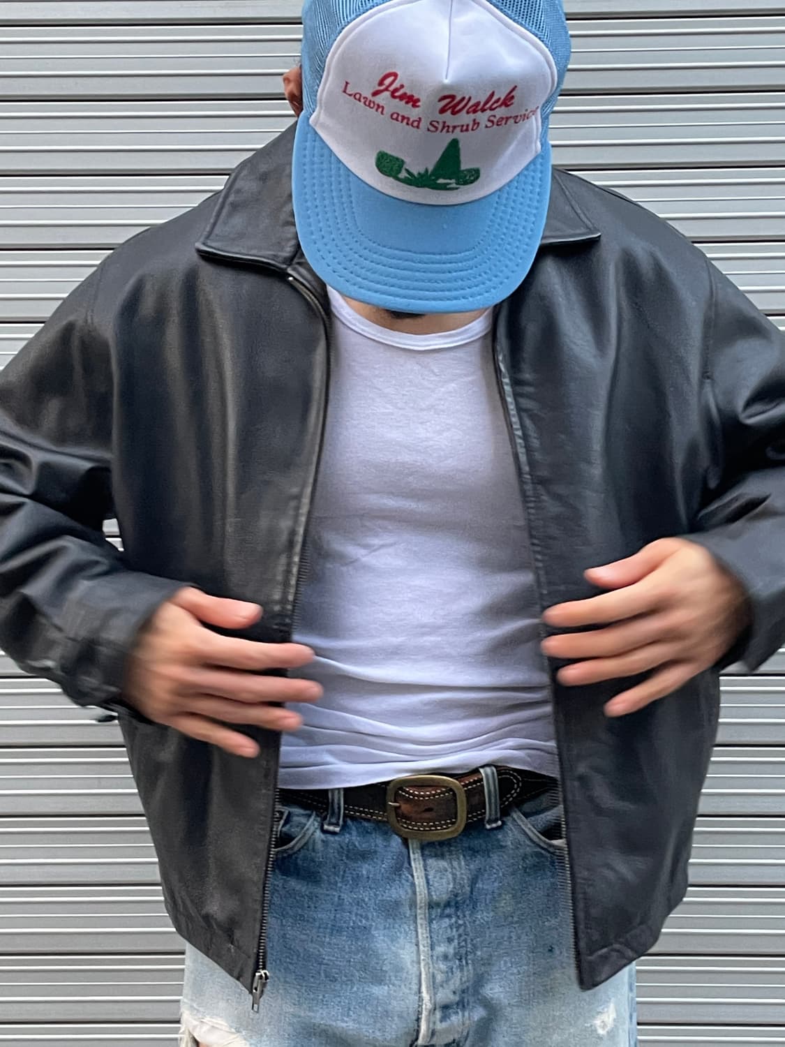 90s Old GAP Leather Jacket 상품이미지4