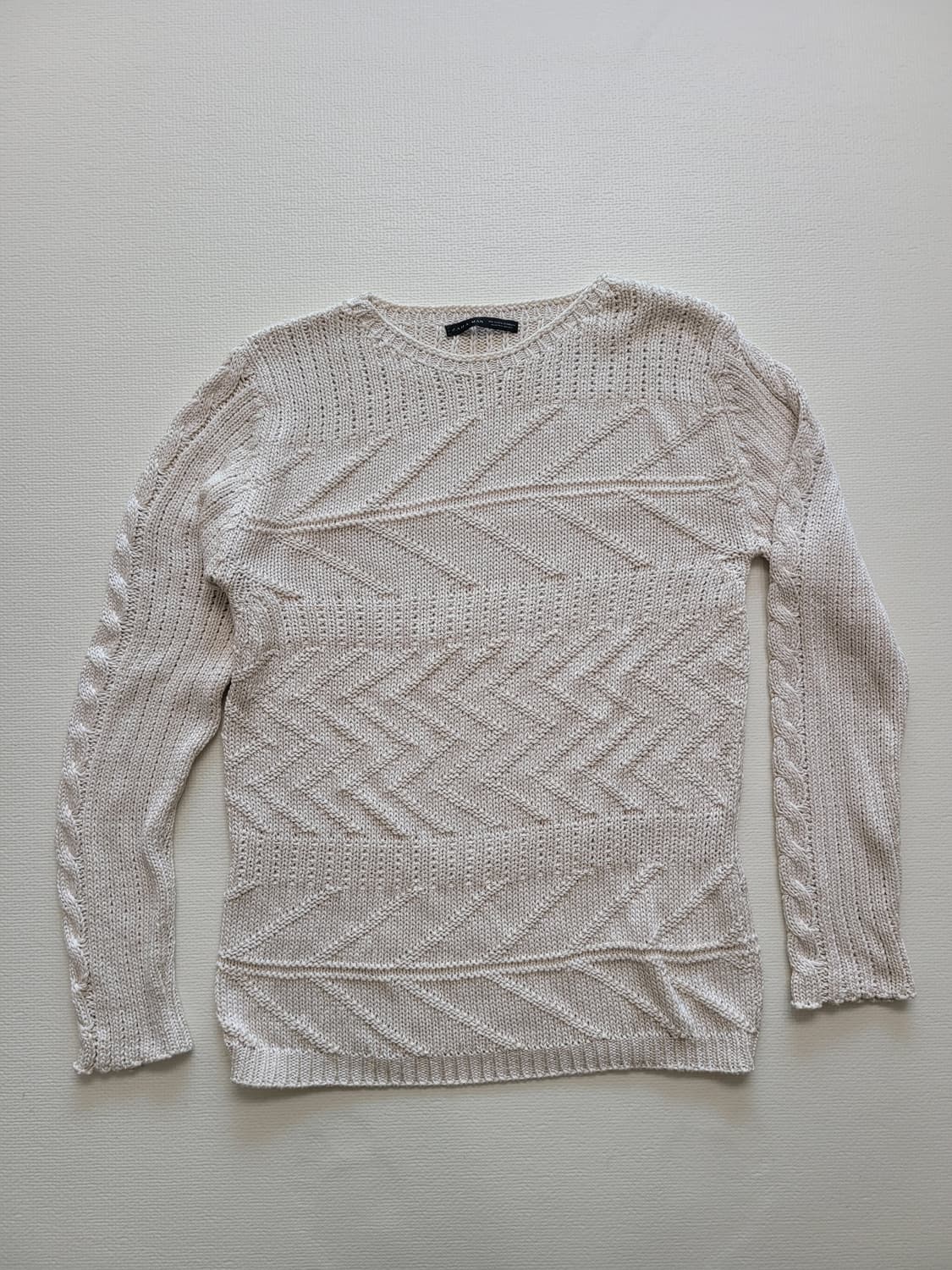 자라맨 ZARAMAN 글로우 니트 105 아이보리 상품이미지1