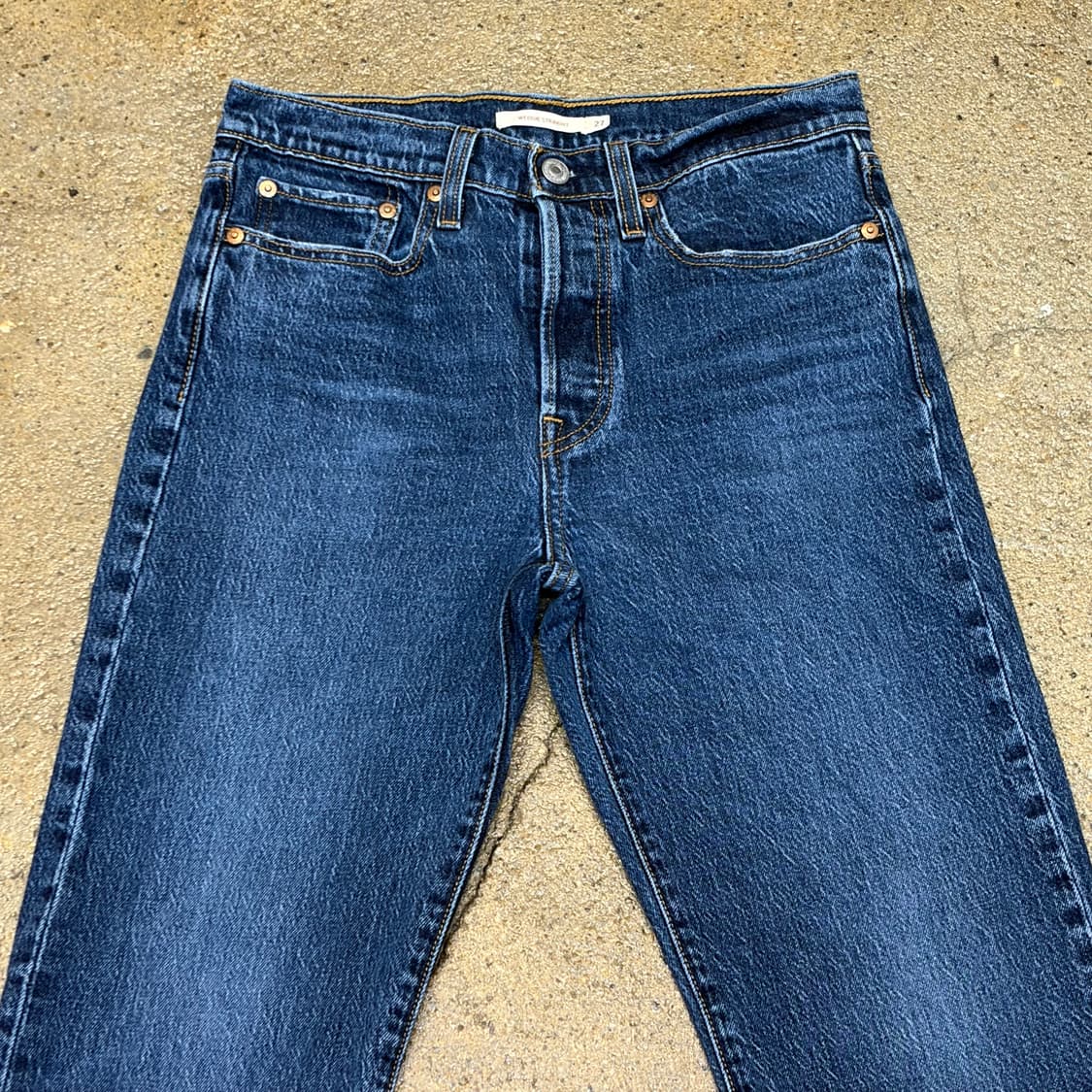 USA 빈티지 리바이스 빅E 웻지스트레이트 여성 청바지 상품이미지2