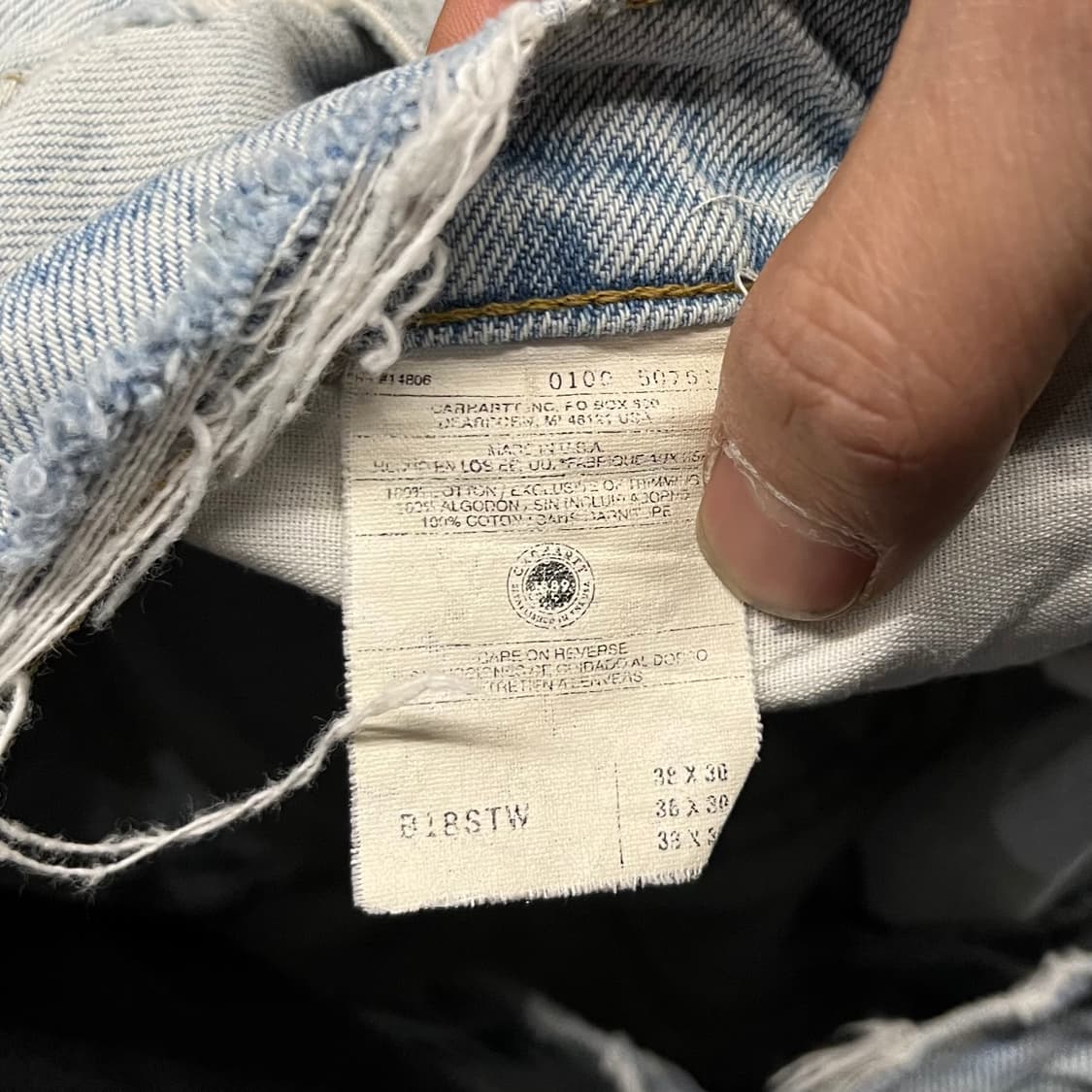 00s 칼하트 데미지 데님 팬츠 (37“) 상품이미지6