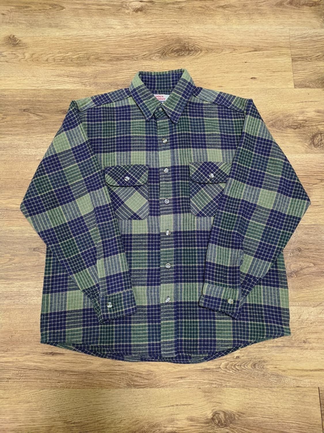 90s 미제 빈티지리바이스 헤비플란넬 셔츠 상품이미지1