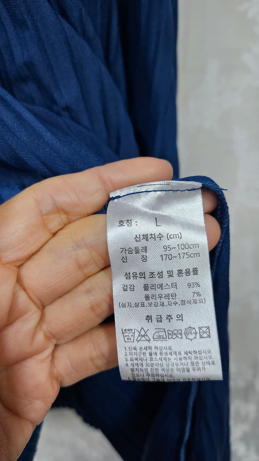 네이비 플리츠 주름 원피스  상품이미지10