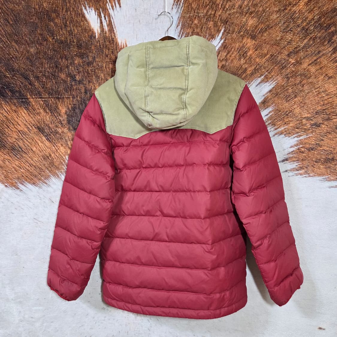 리바이스 코듀로이 배색 버건디 경량 패딩 상품이미지5