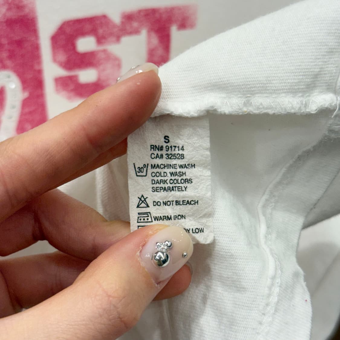 아르마니 익스체인지 로고 프린트 스터드 장식 반팔 티셔츠 그래픽 화이트 상품이미지8