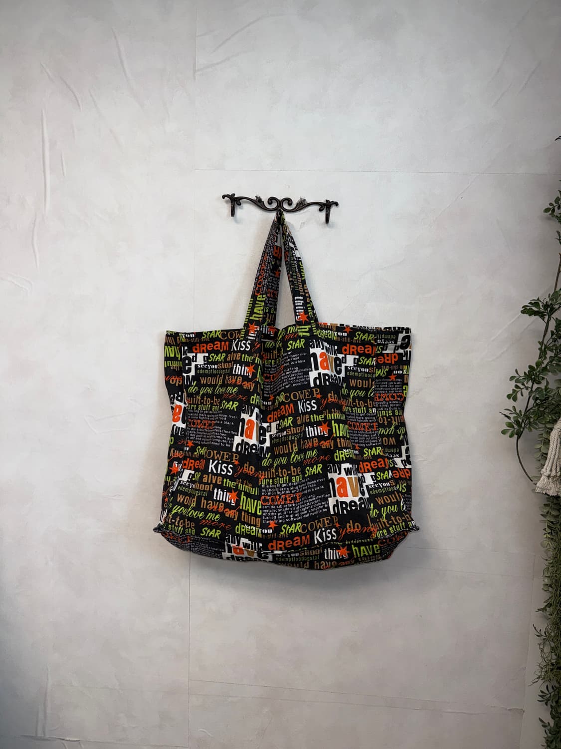 Kitsch neo lettering big tote bag 상품이미지3