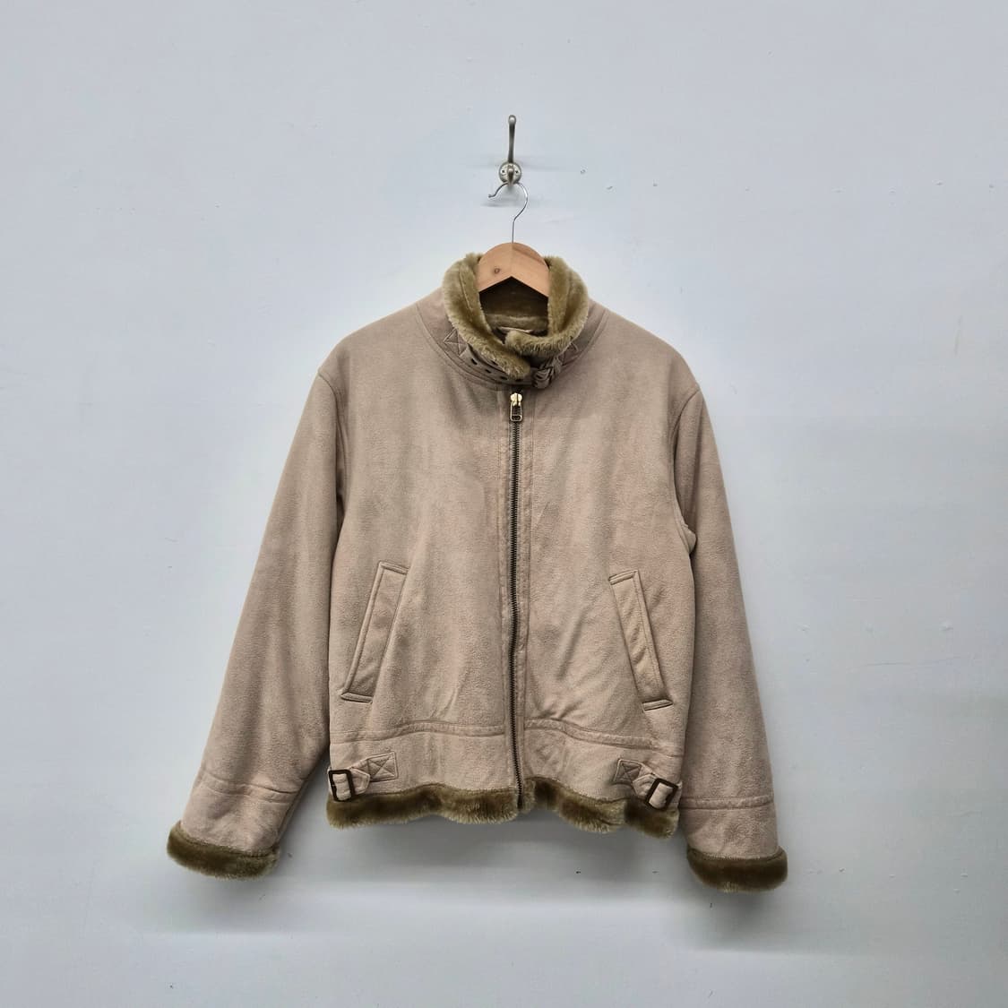 VAN 반 스웨이드 무스탕 자켓 아이보리 남성 M 상품이미지2